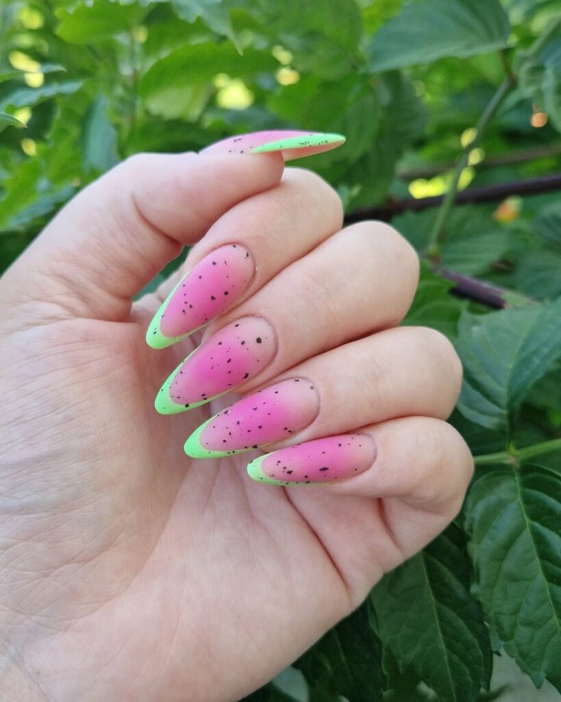 french watermelon nails