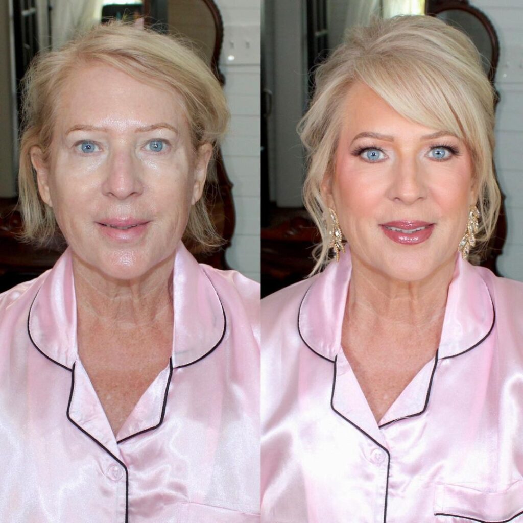 maquillage de la mère de la mariée