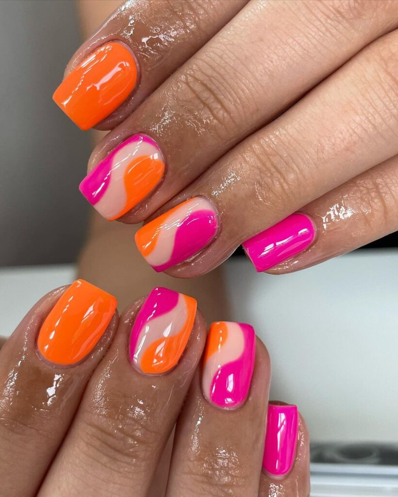 pink and orange swirls