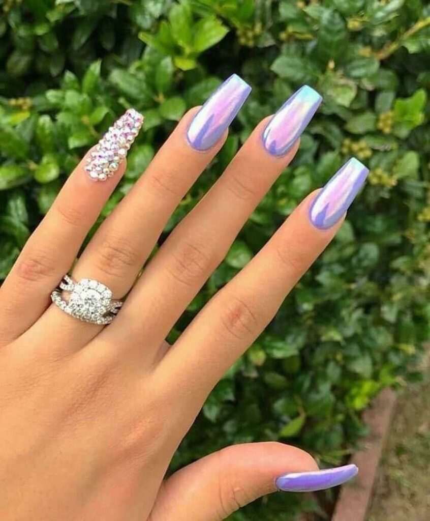 purple glazed donuts manicure