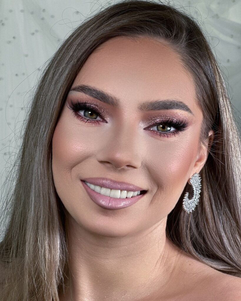 rose gold wedding guest makeup