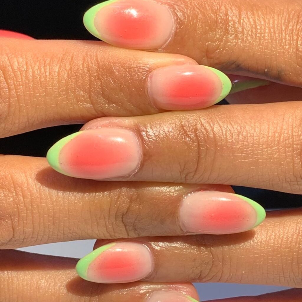 sandía aura nails