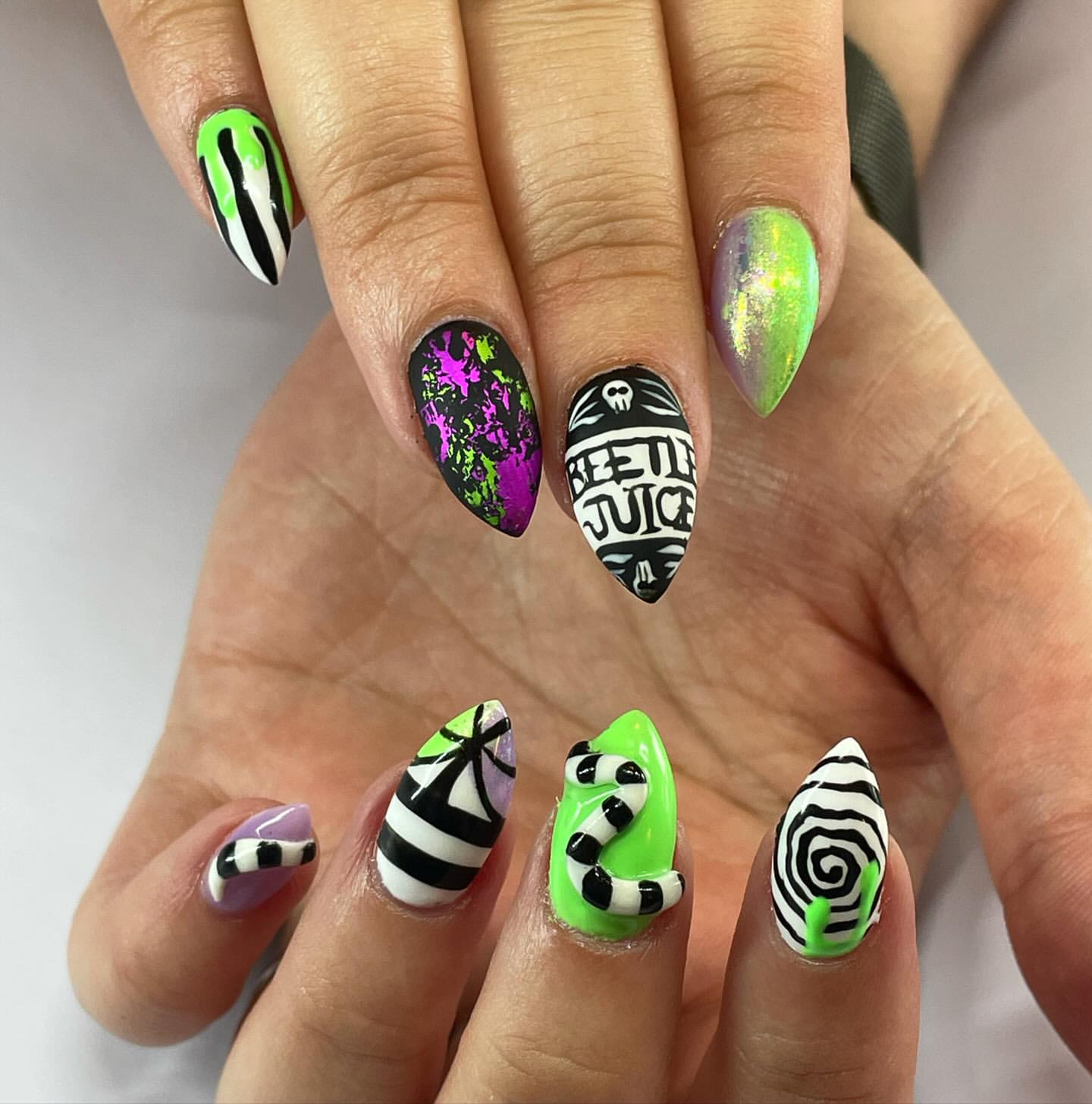 beetlejuice nails