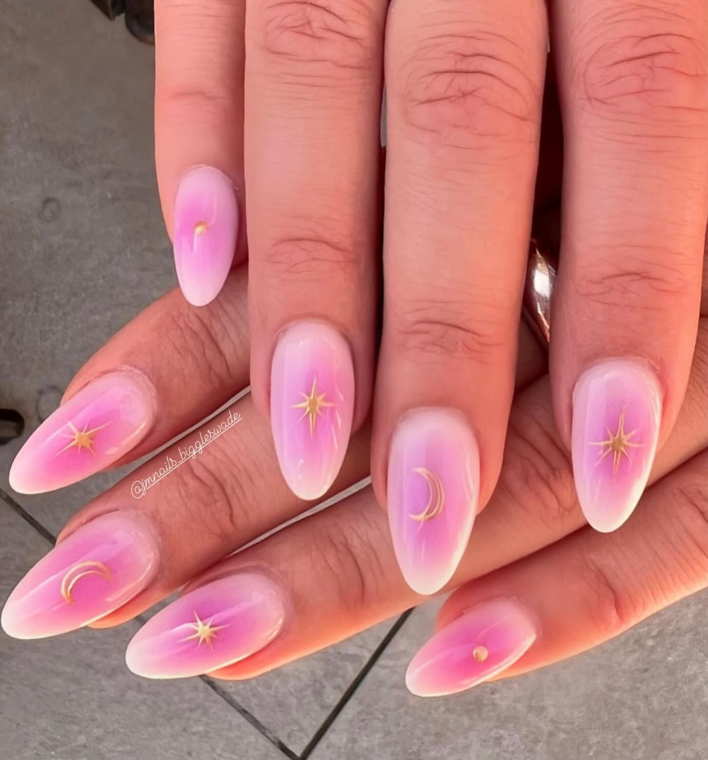 rose fleur de cerisier aura nails