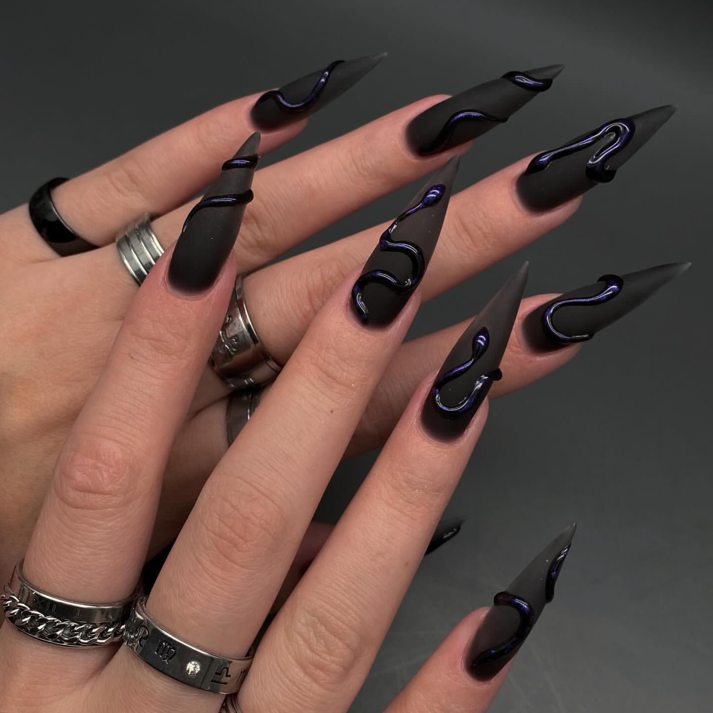 matte 3d nails