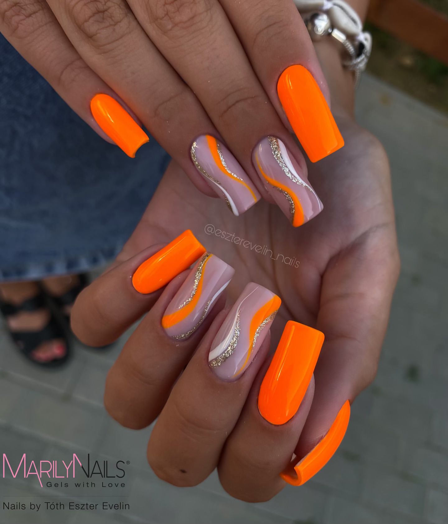 hot tangerine nails