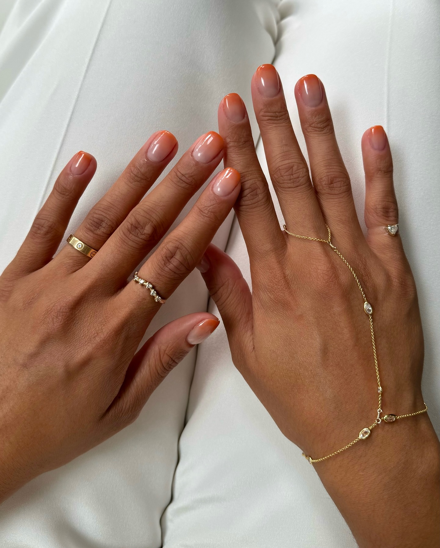 pumpkin ombre nails