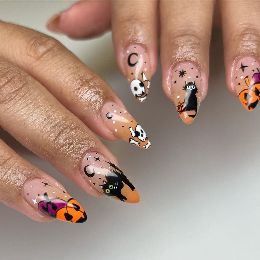 spooky halloween nails