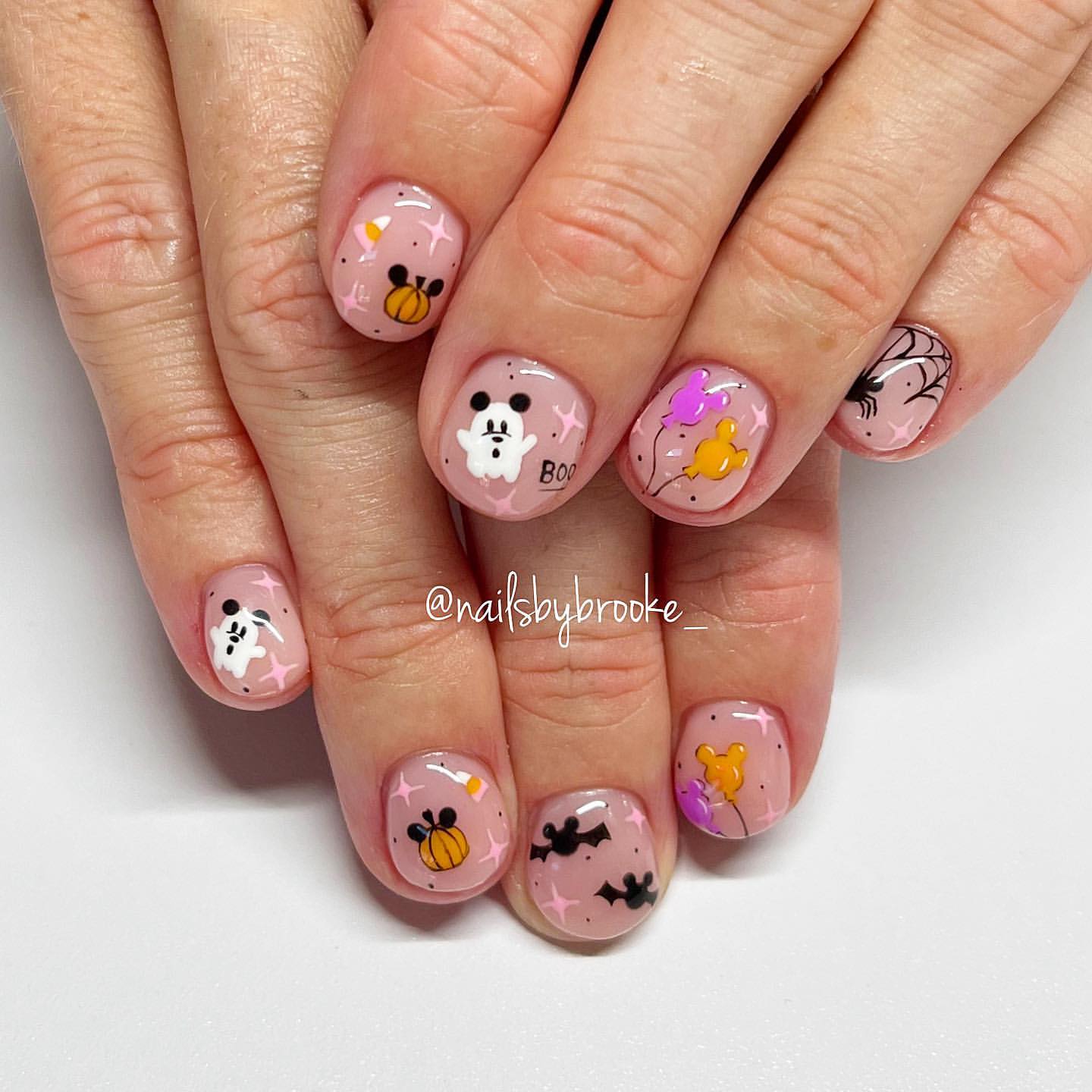 unhas halloween da disney