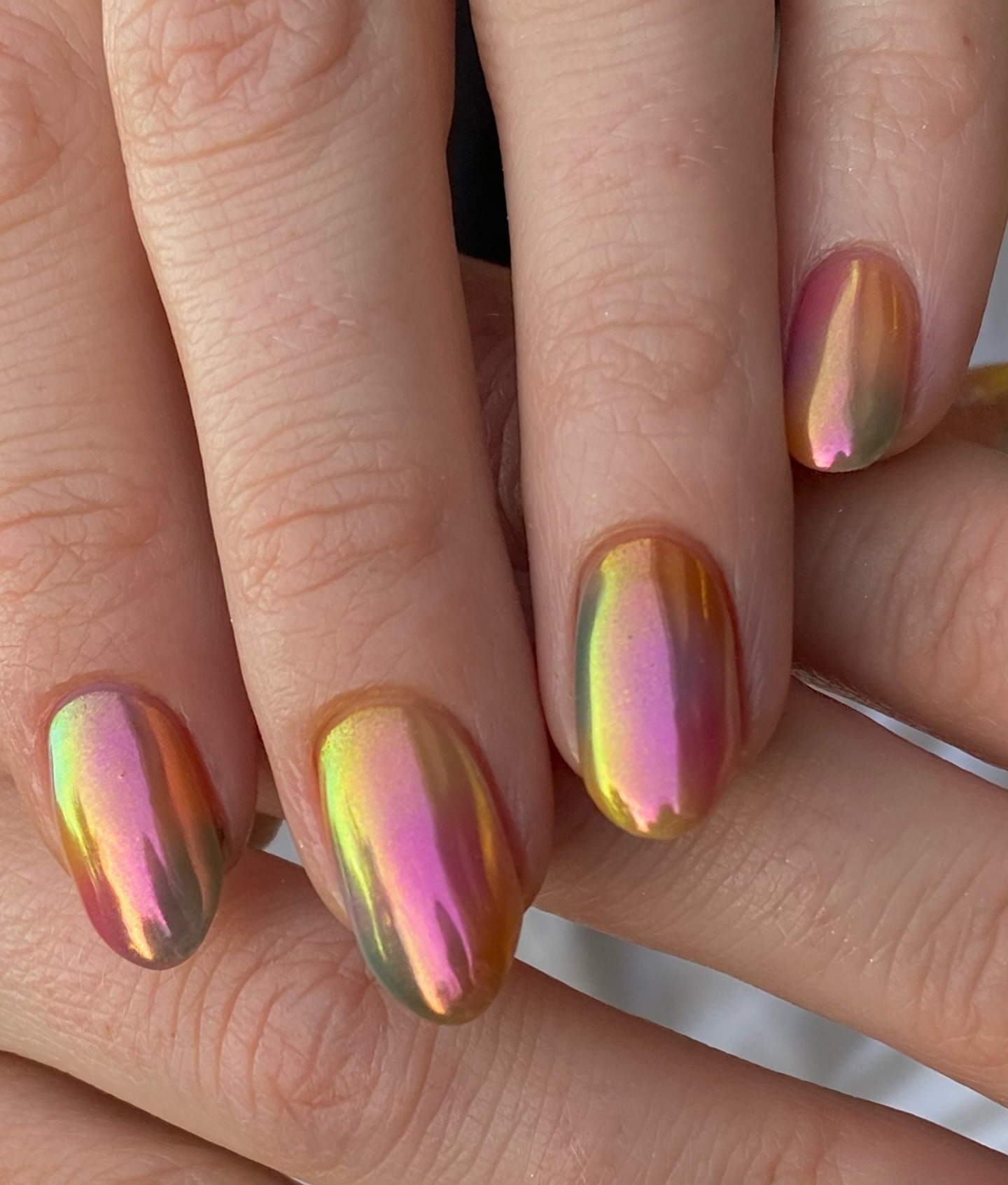 fall chrome nails