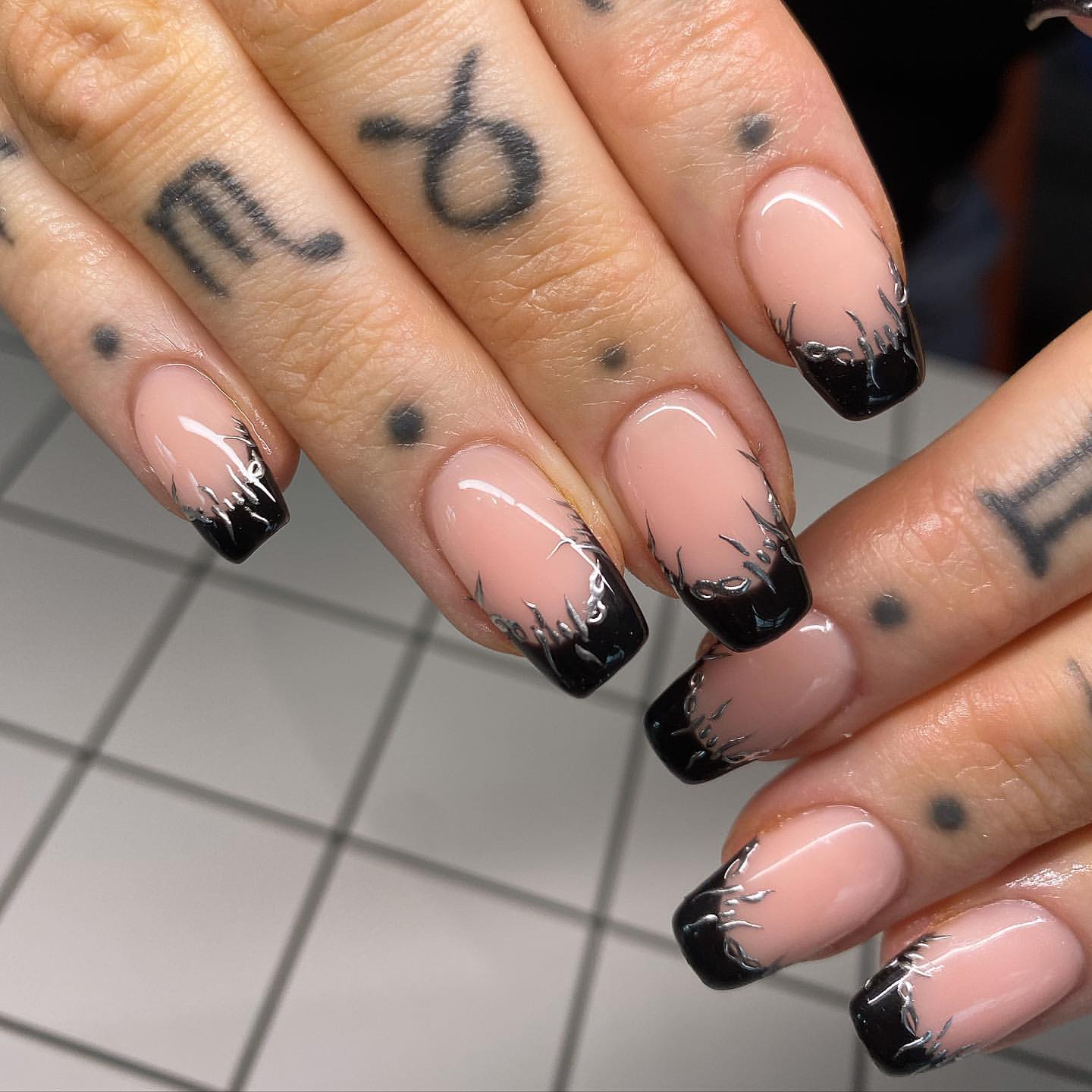 goth french tips