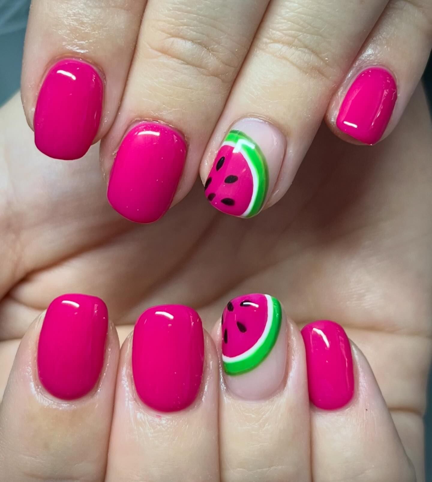 watermelon nails