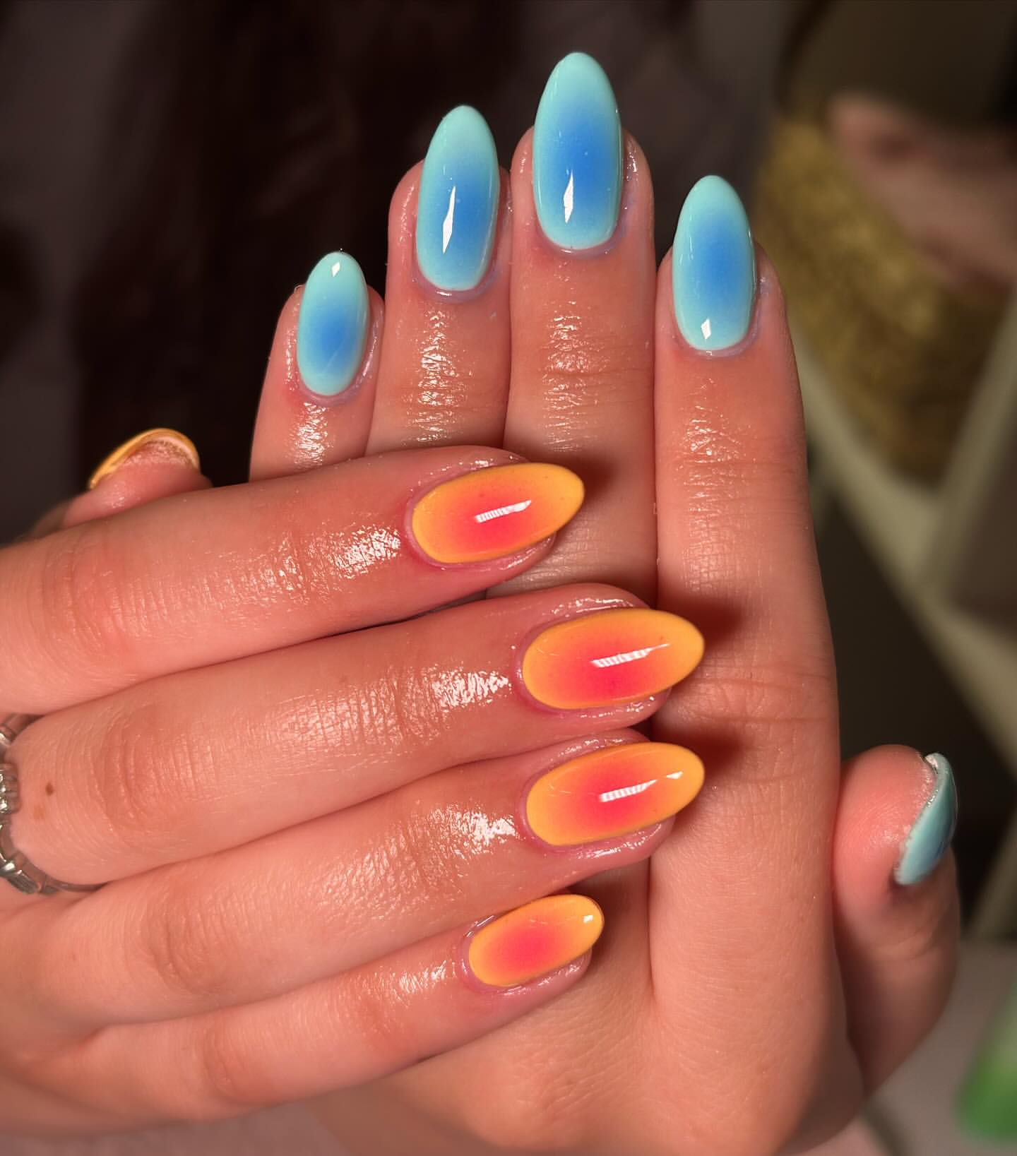 fire and ice aura nails