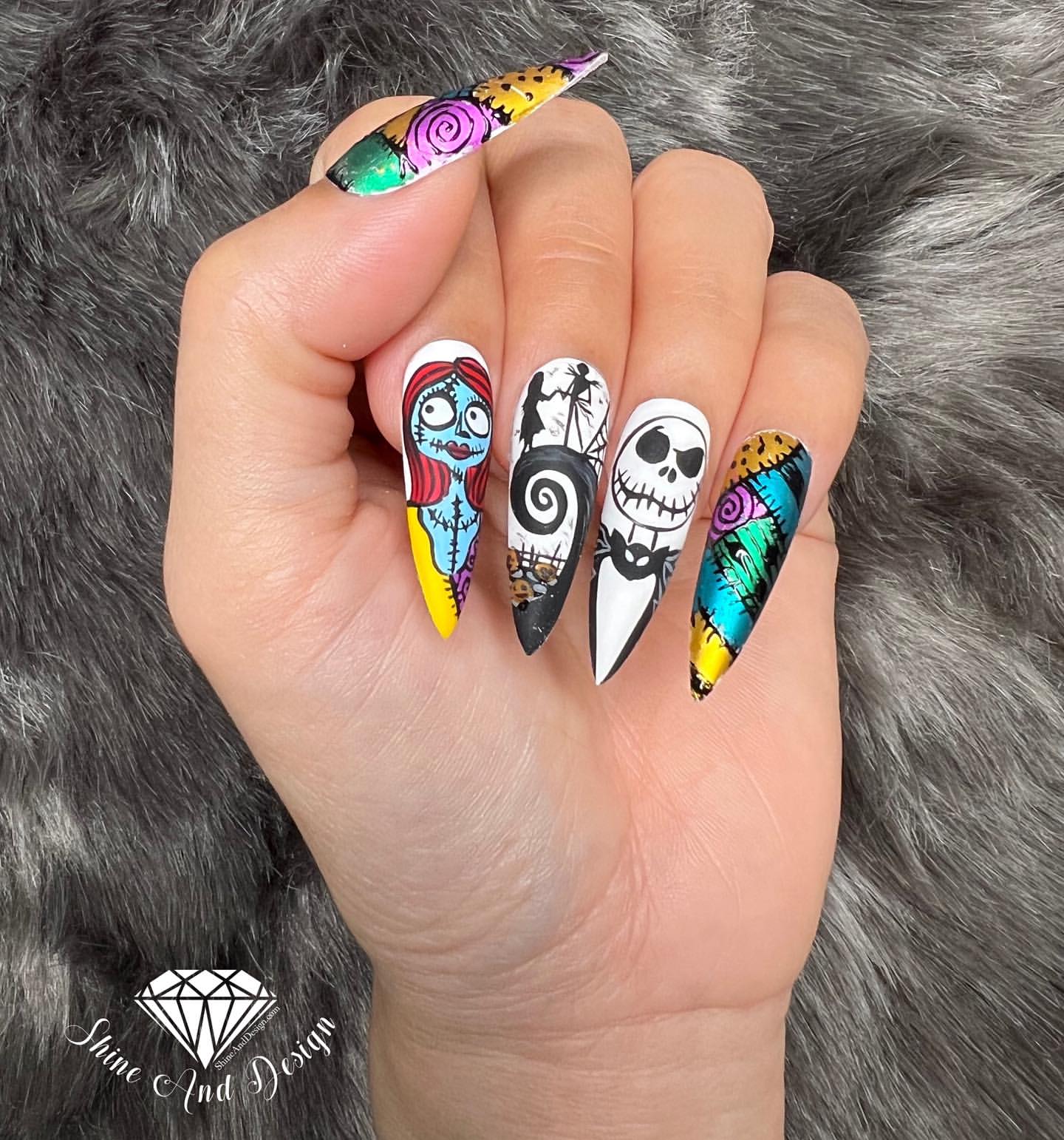 nightmare before christmas nails