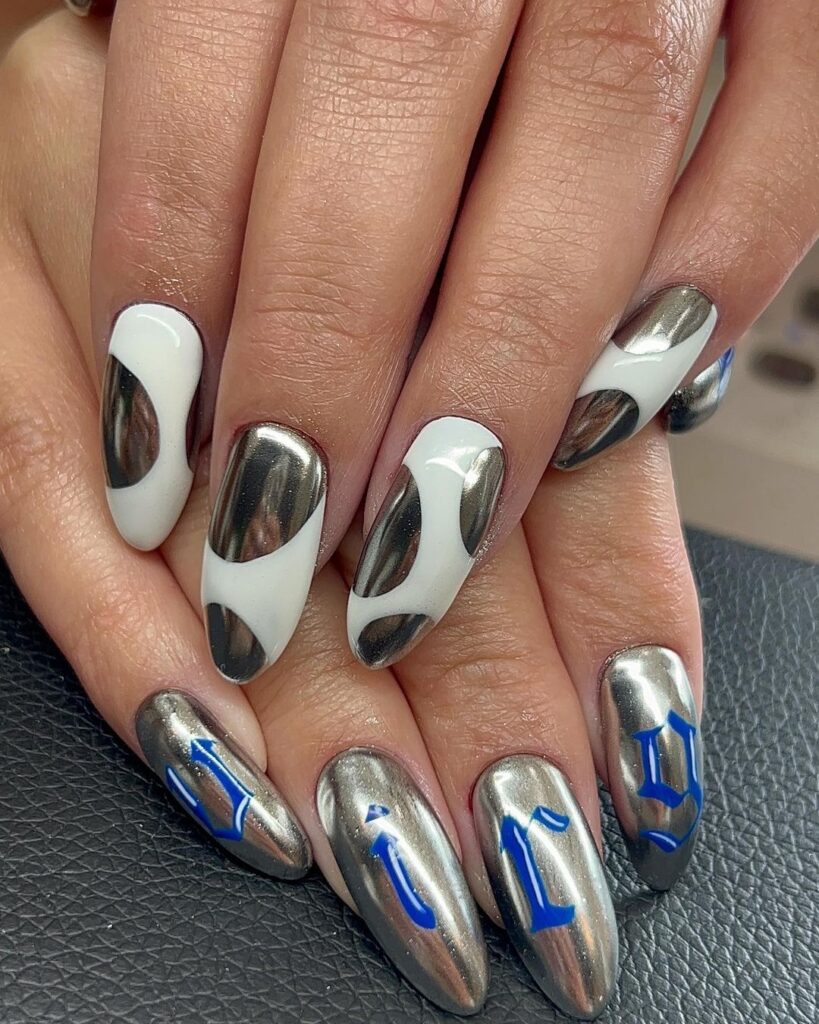 chrome birthday virgo nails