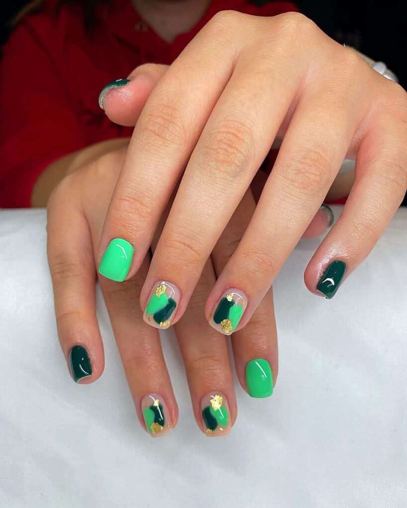 unhas verdes curtas de setembro