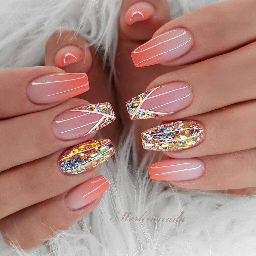 unhas ombre de setembro