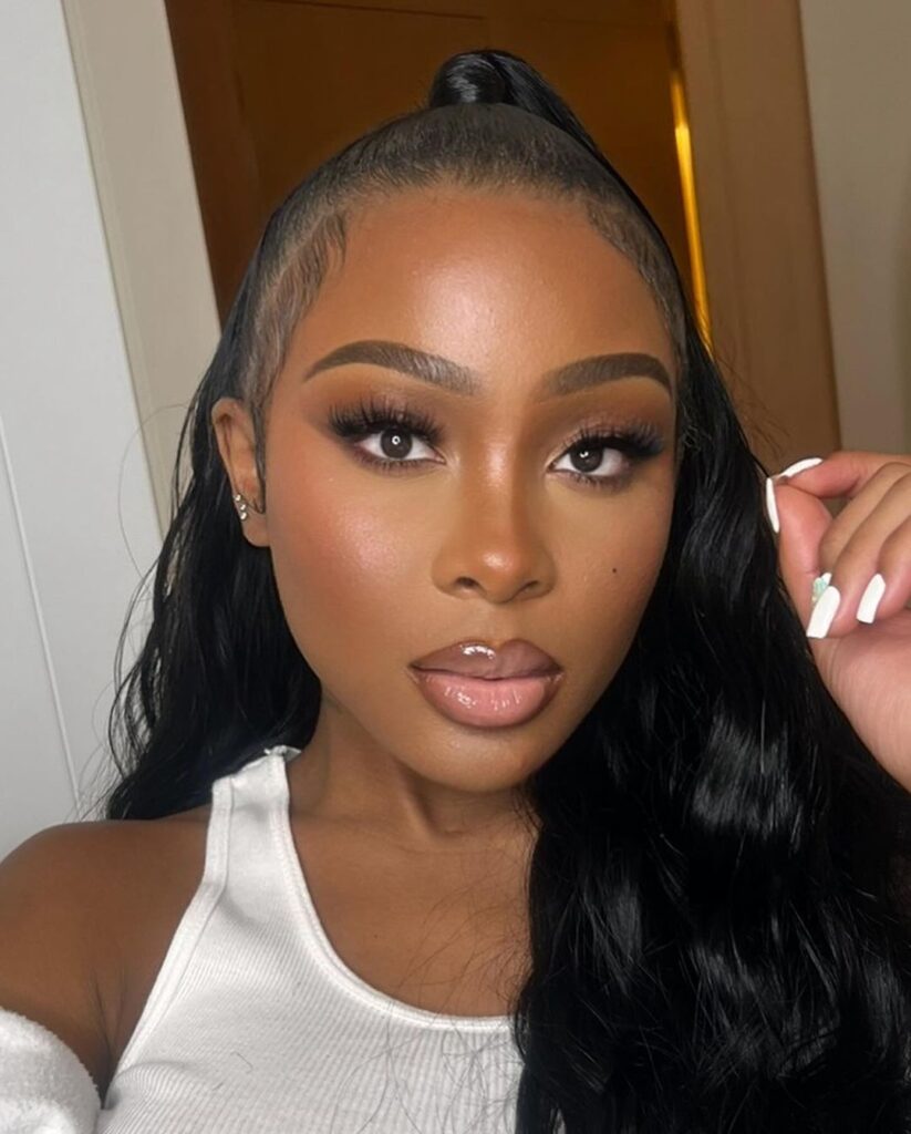 soft glam makeup for dark skin 2