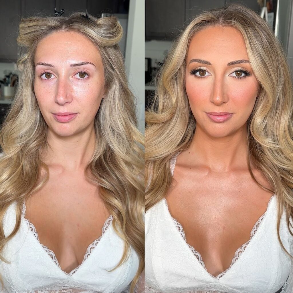 soft glam makeup transformation