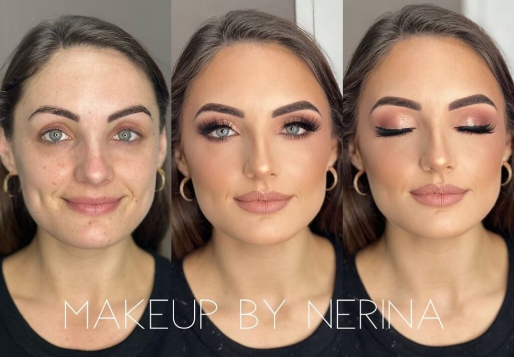 soft glam makeup transformation 3