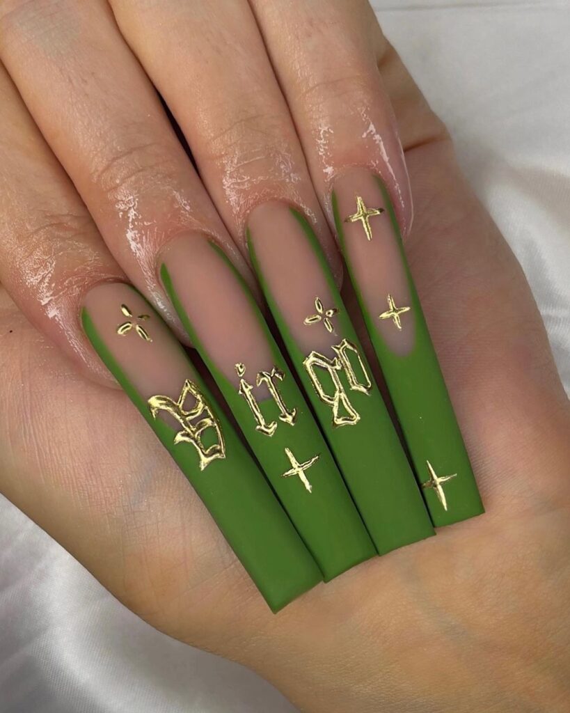 xl vert mat anniversaire vierge ongles