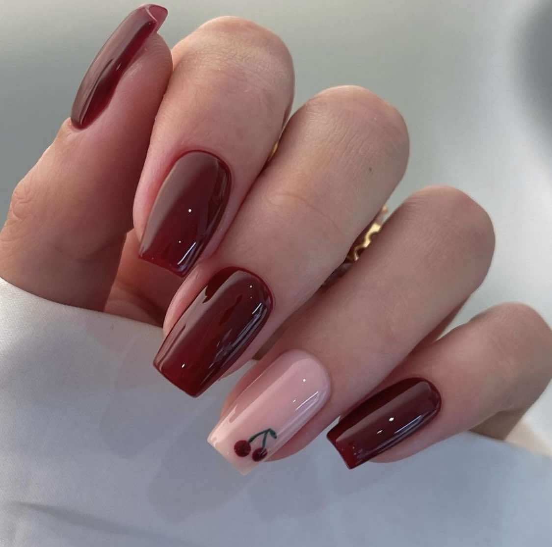 Cherry Wine Nails