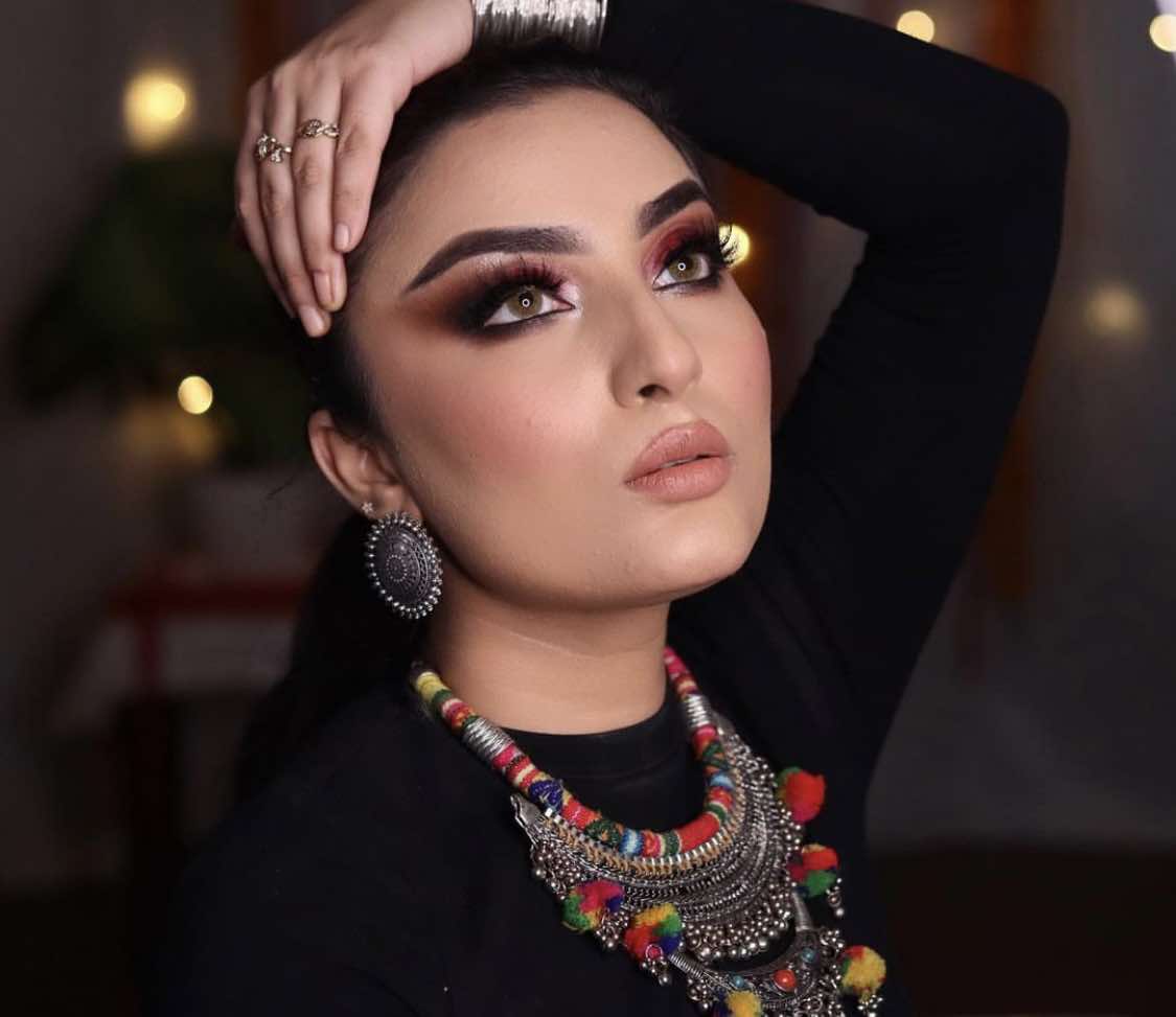 Ojos ahumados rojos Glam