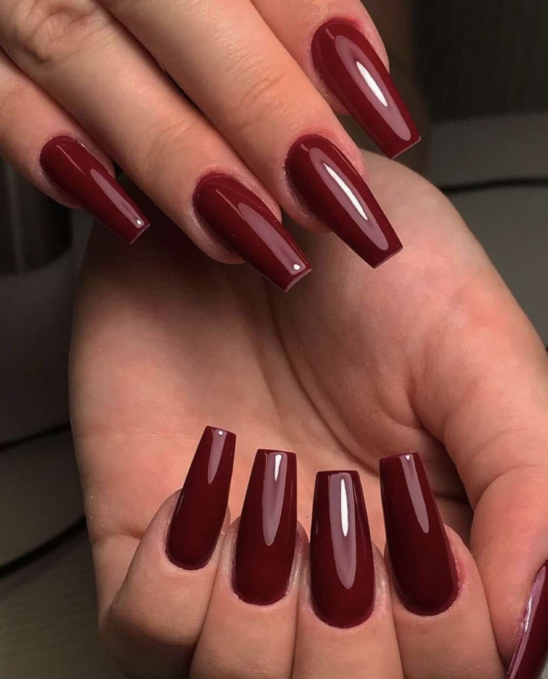 Classic Ballerina Wine Nails