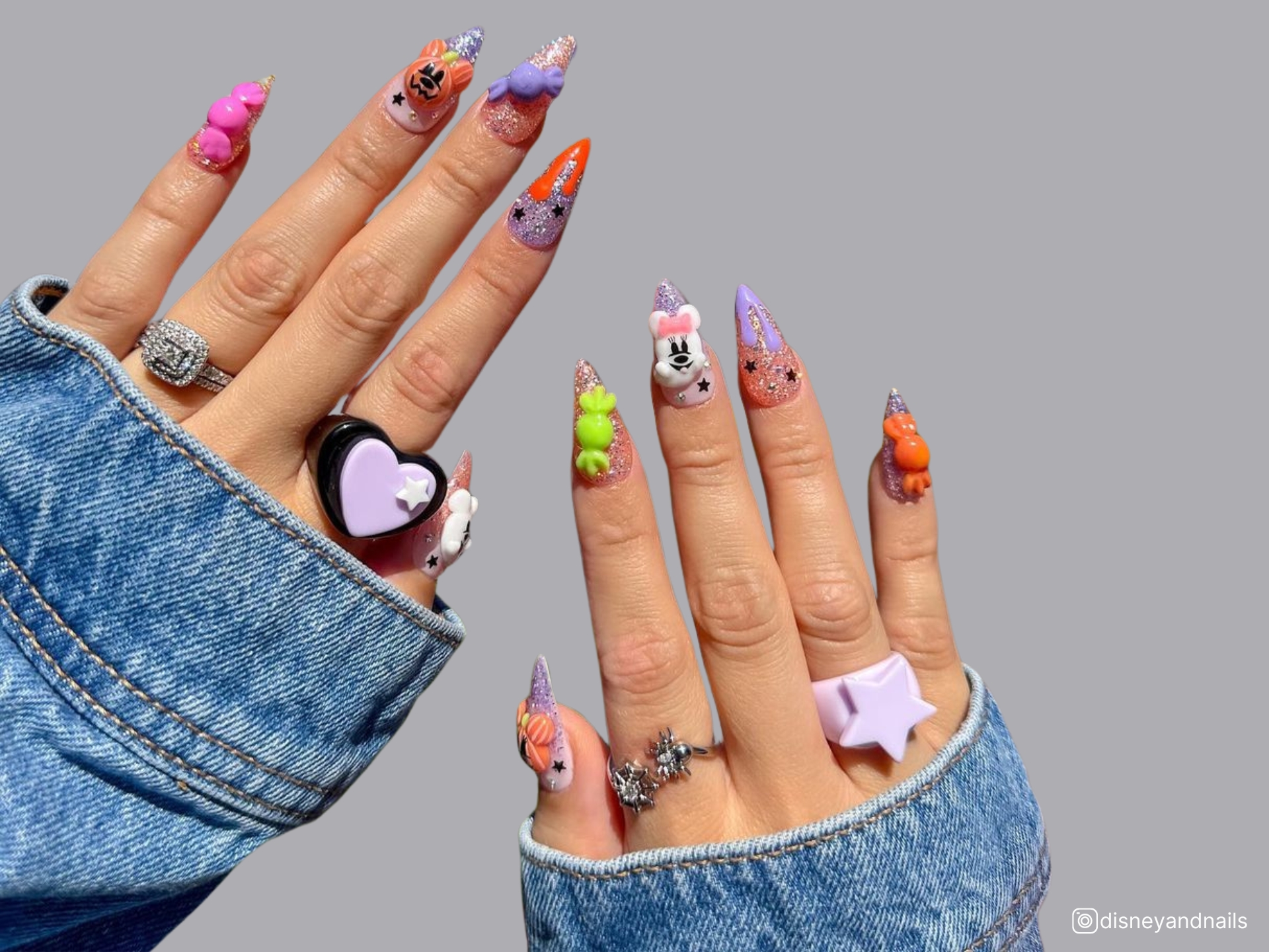 unhas halloween disney