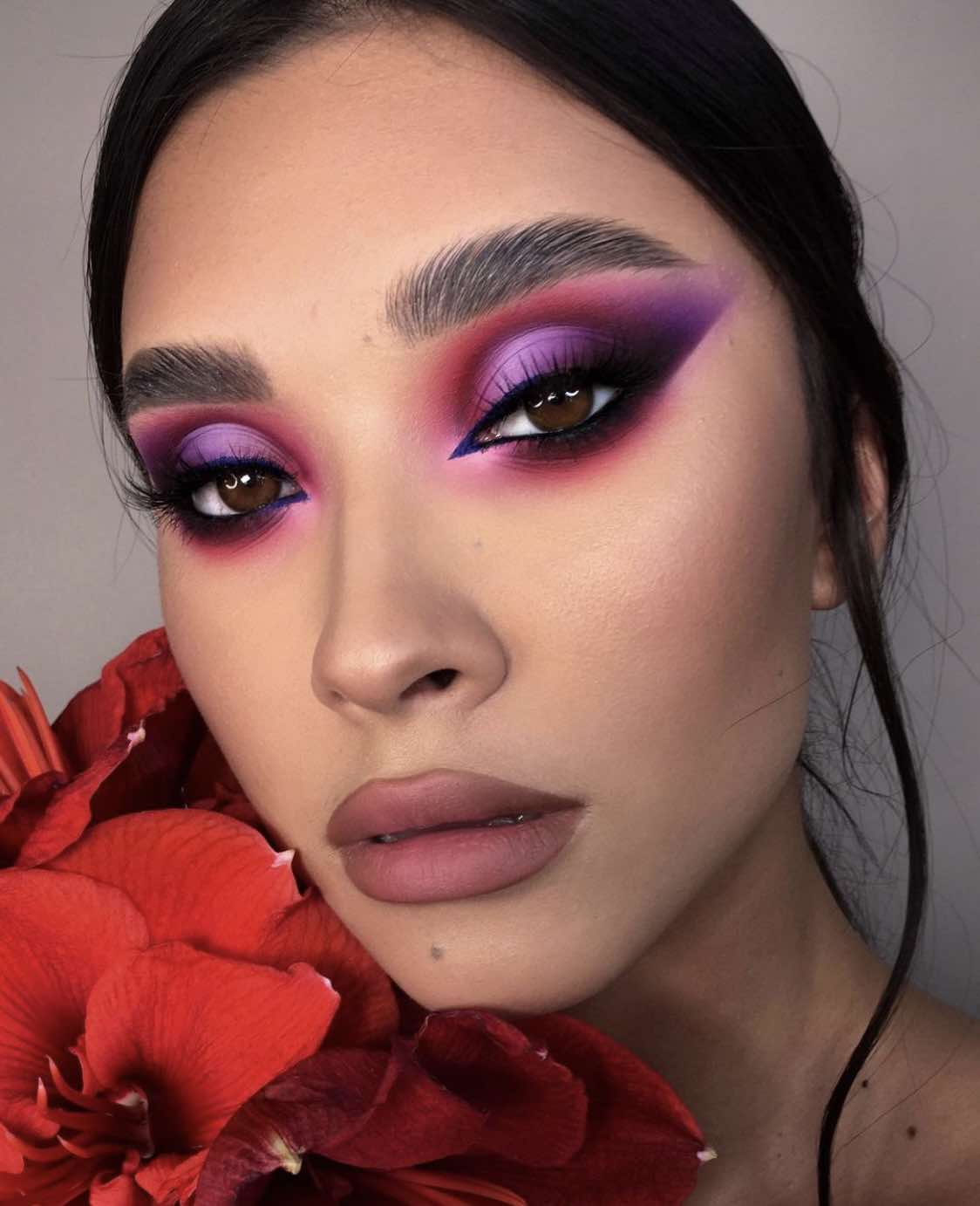 Purple And Burgundy Eye Makeup