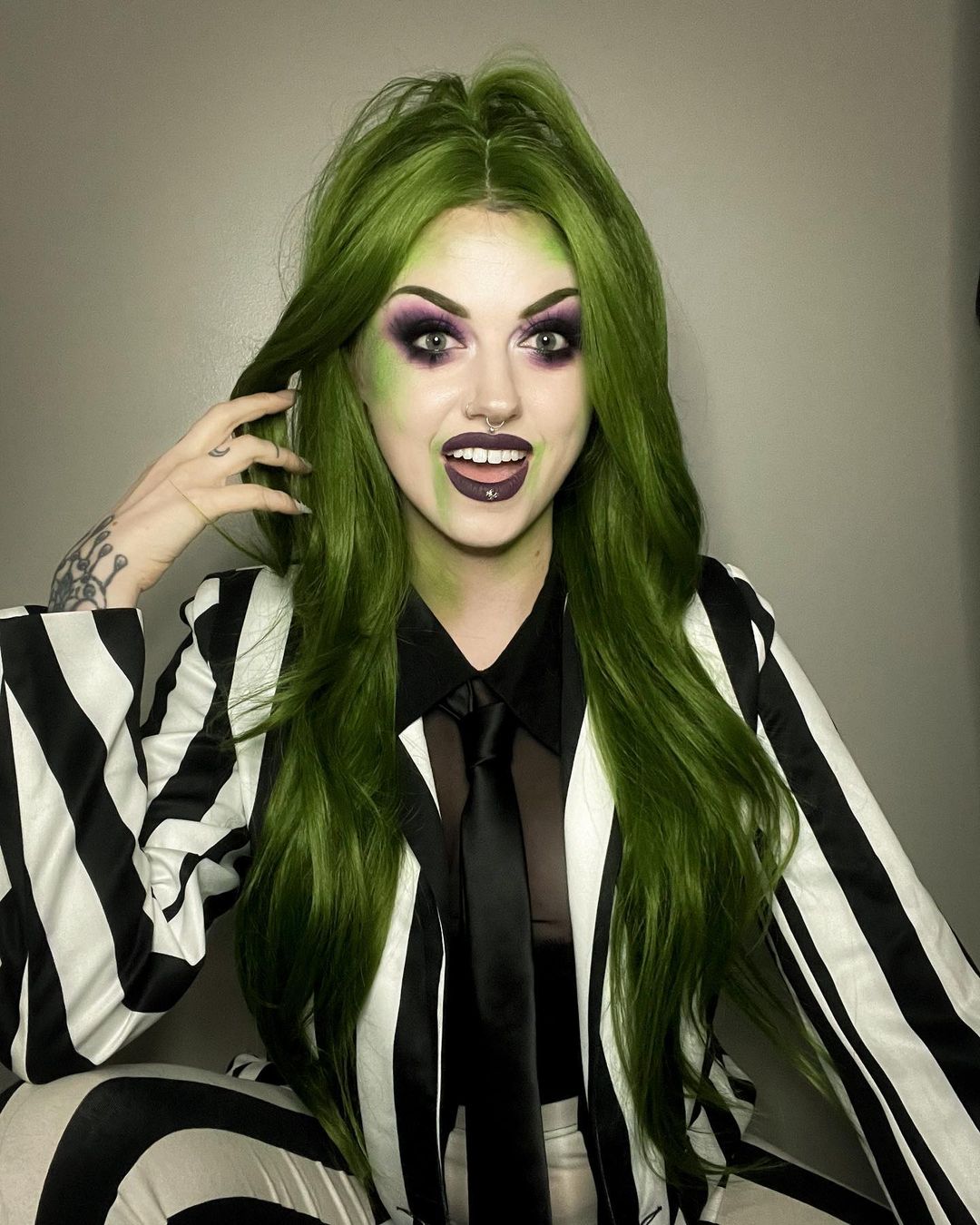 beetlejuice halloween idea de maquillaje