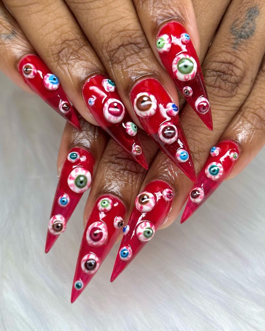 bloodshot nails