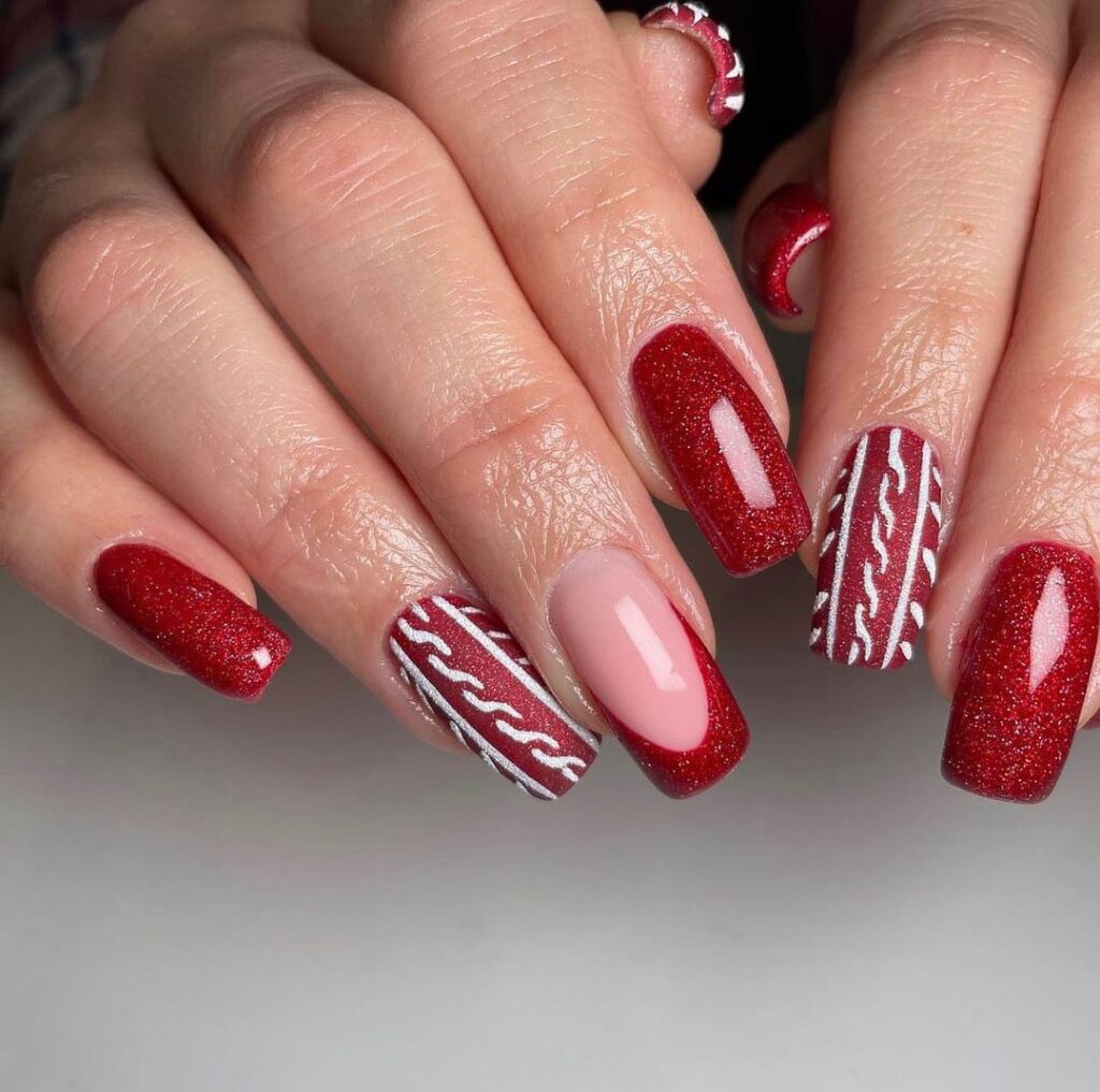 Cardigan Scarlet Fall Nails