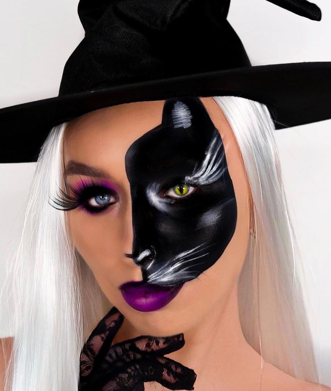 cat halloween makeup idea