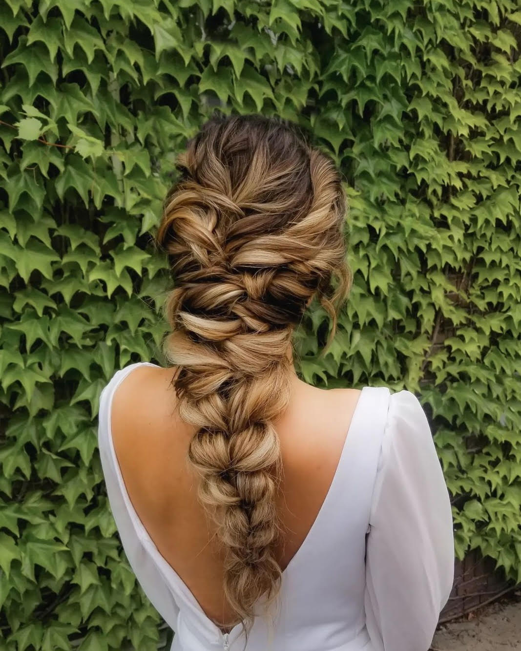 chunky braid for long hair