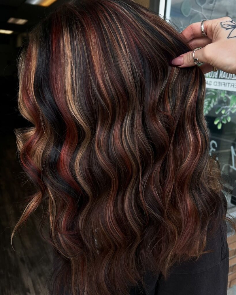 Dark Rainbow Calico Hair