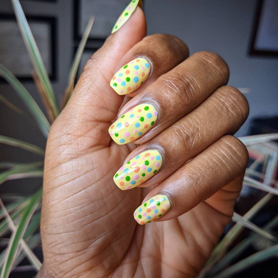 easter eggs butter yellow nails