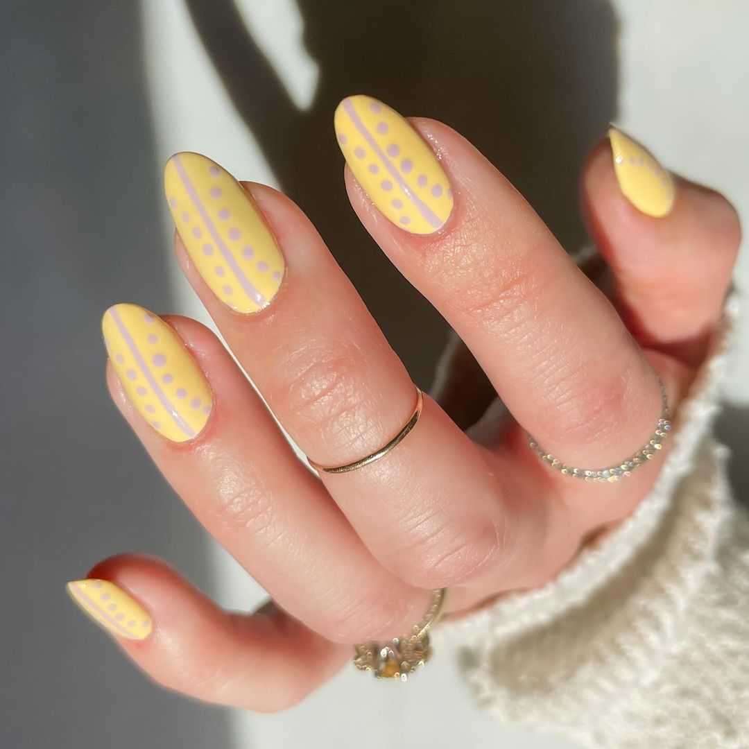 easy peasy butter lemon nail design