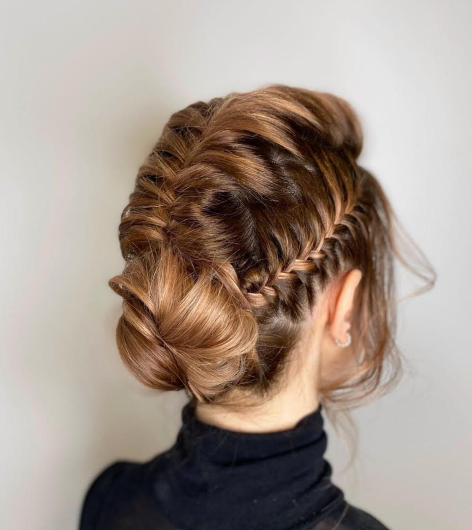 elegant braided bun