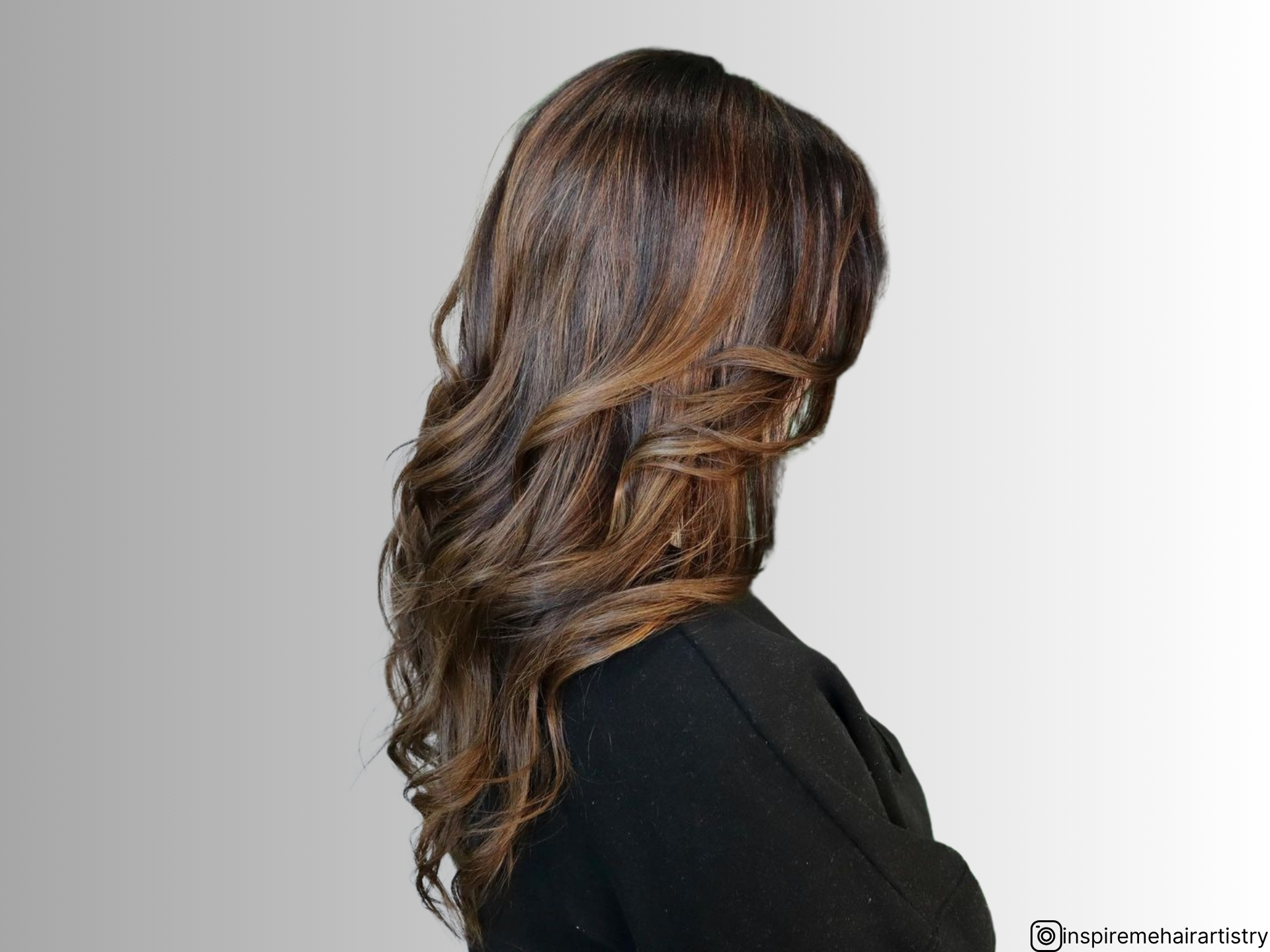 dark caramel balayage