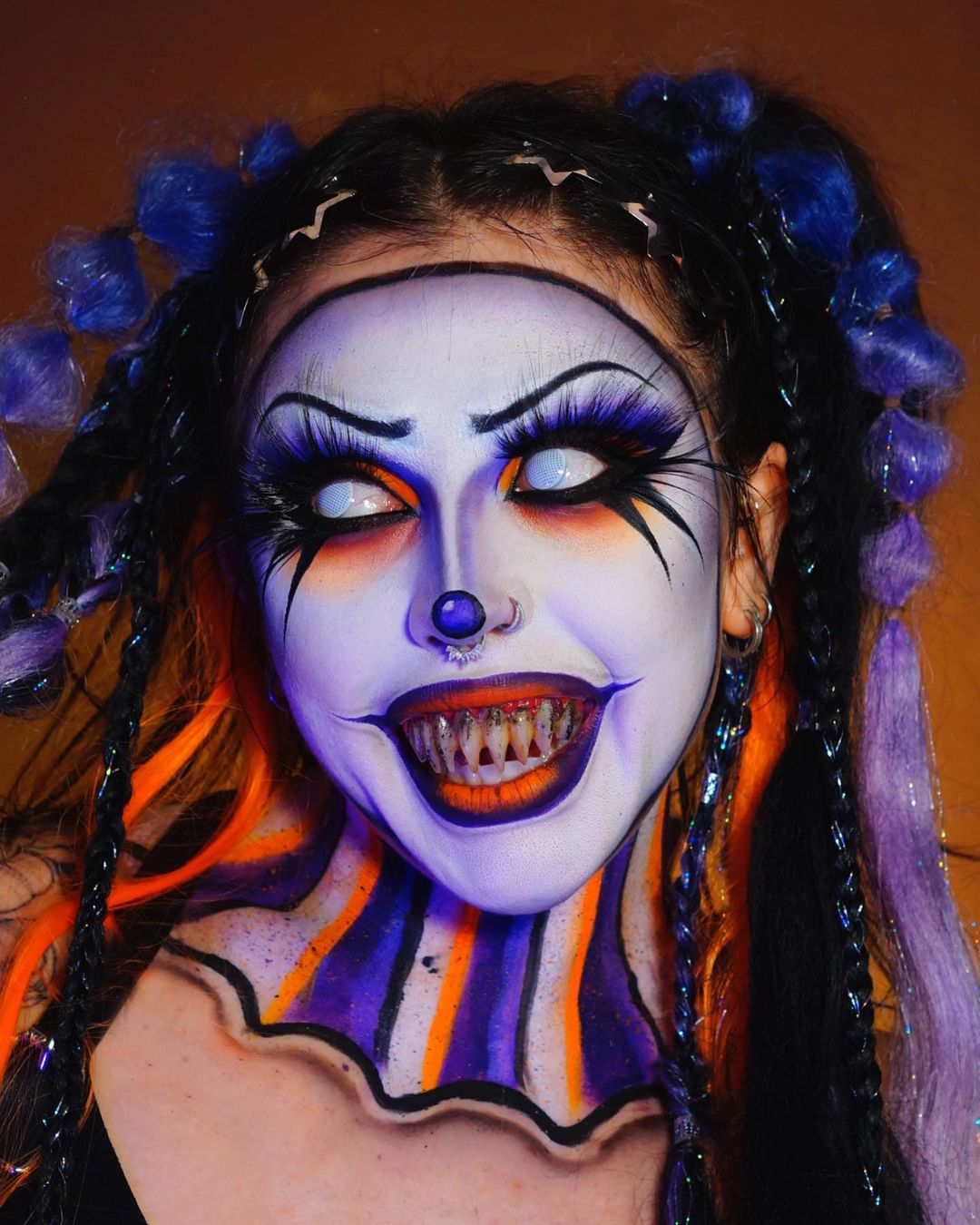 evil horror clown makeup idea