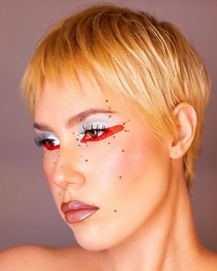 Eye-Popping Red Eyeliner Look