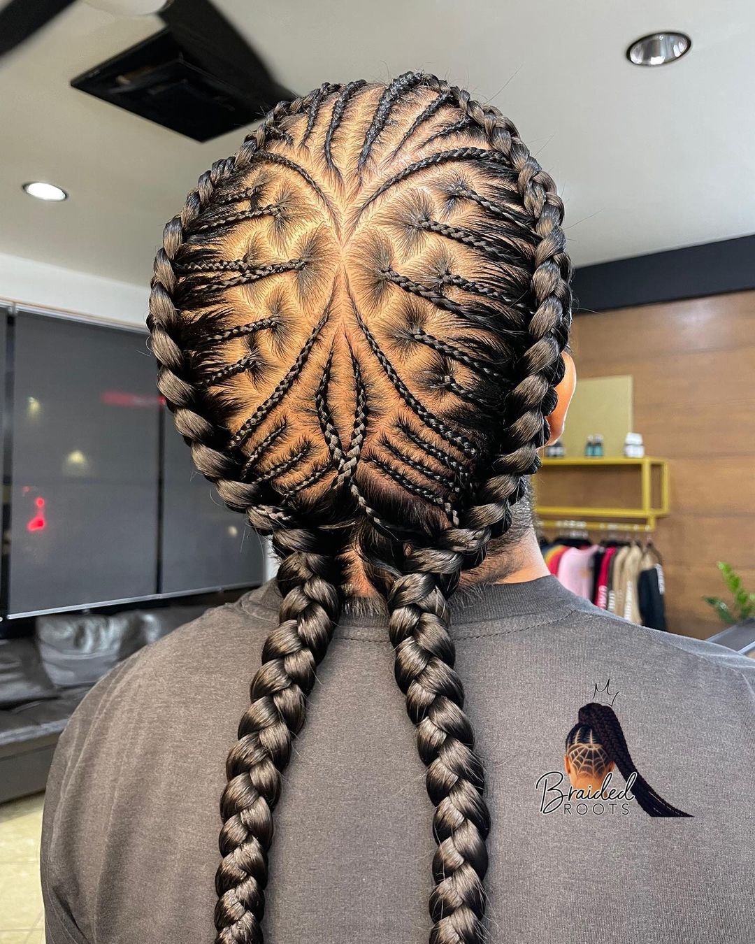 feed in braided ponytail hairstyle