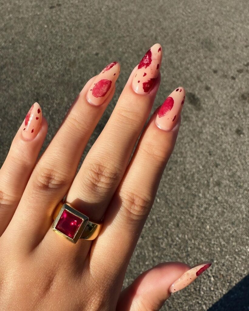 fingerprint blood nails