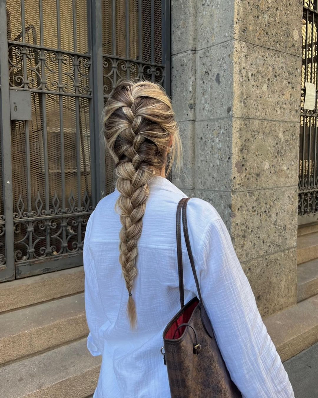 french braid cute sporty hairstyle