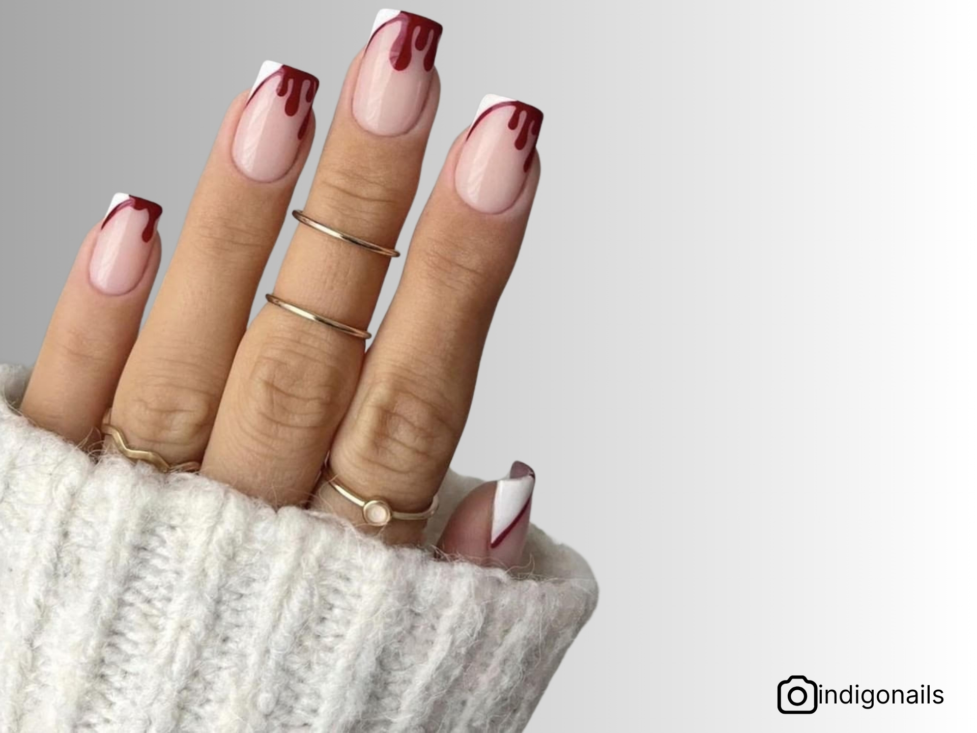 Fique vermelho para o Halloween com estas 21 unhas de sangue