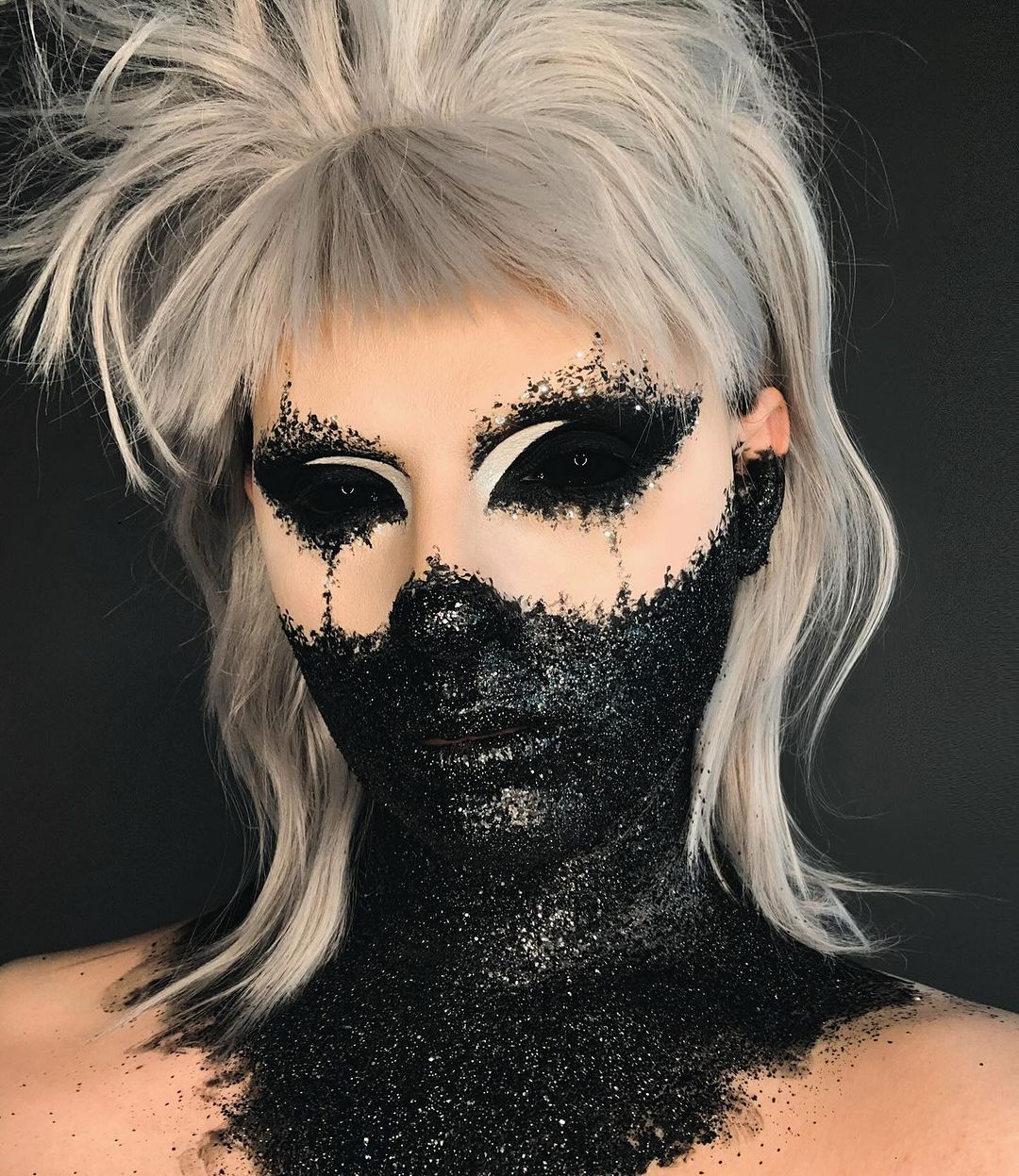 trucco di Halloween con texture glamour