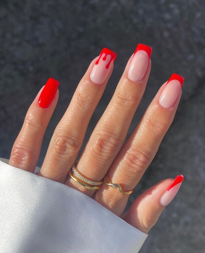 Halloween Red Nails