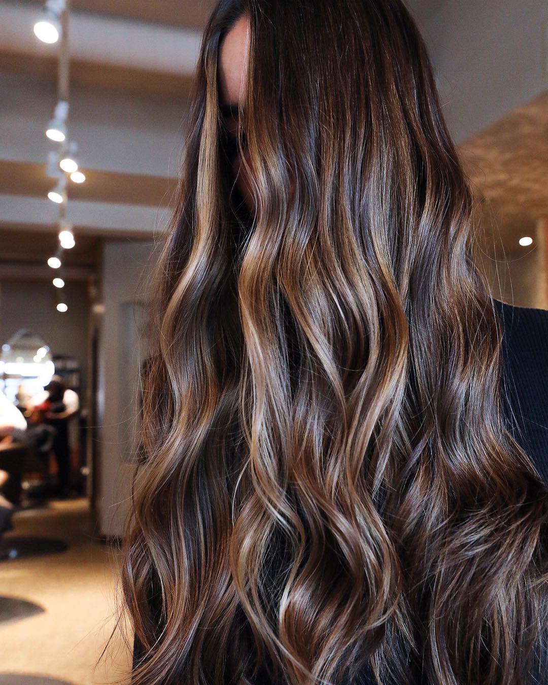 hazelnut swirl hair color idea for brunettes