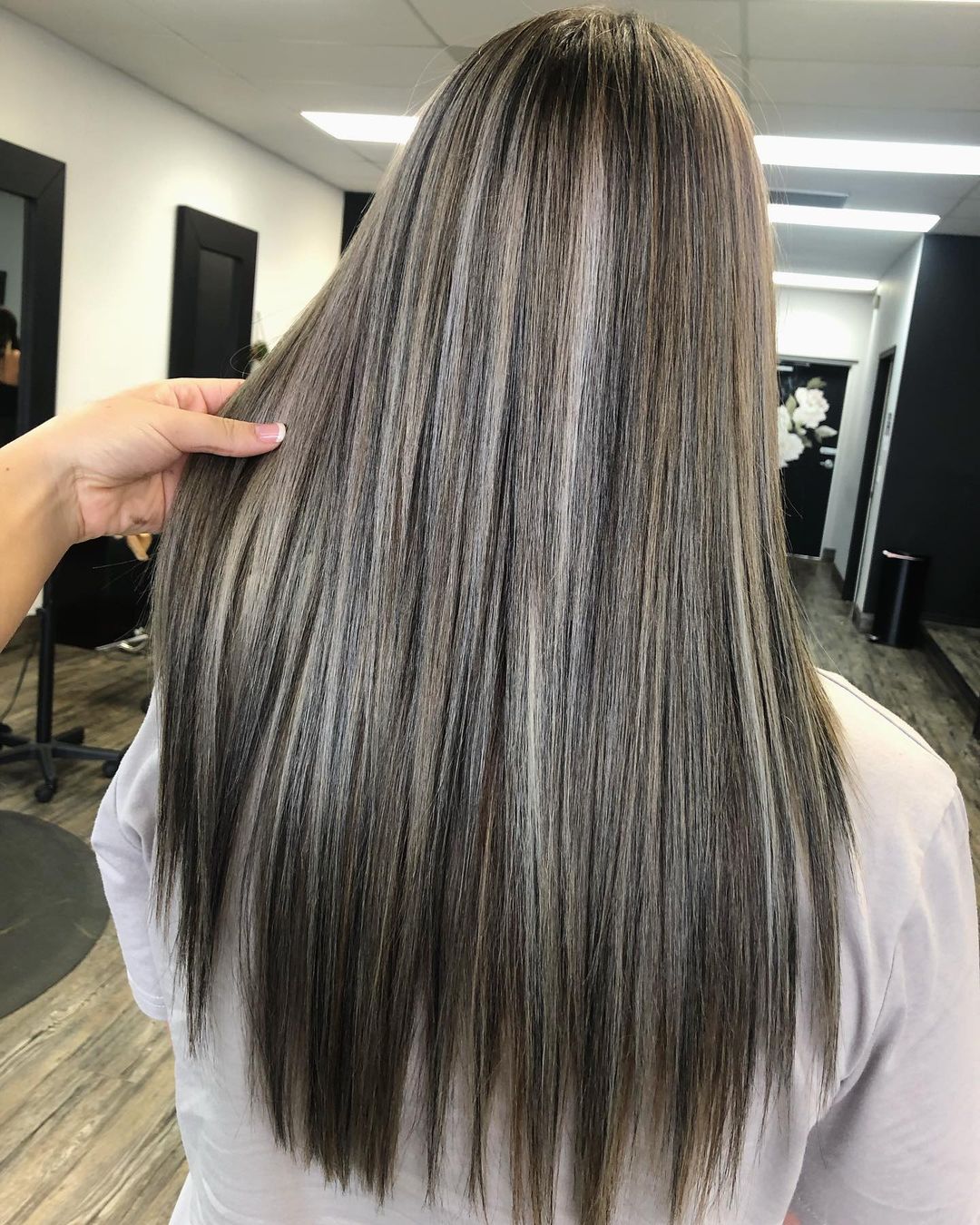 long brazilian blowout silver highlights